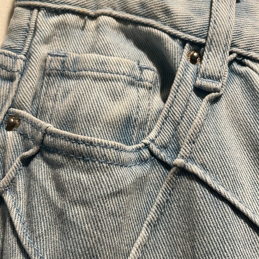PacSun High Rise Geometrical Stitching Front Button Fly Flare Jeans NWT - Picture 4 of 12